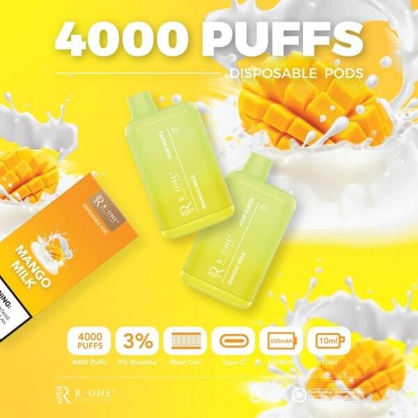 R ONE 4000 (SG VAPE COD) -MANGO MILK